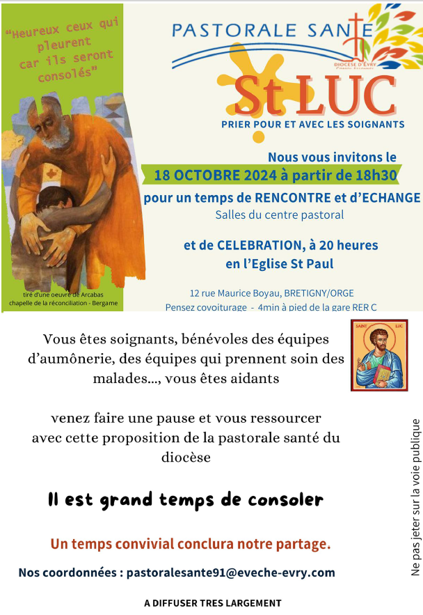 flyer 2024 invitation 18 octobre pastorale santé 