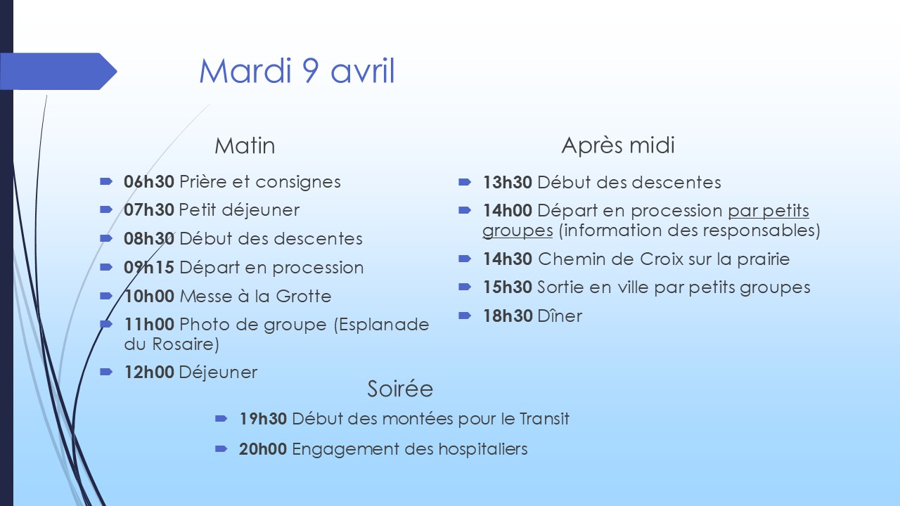 Mardi 15 avril programme